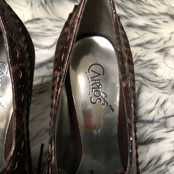 CARLOS SANTANA DARING HEELS PUMPS SNAKE SKIN. NWOT - Picture 4 of 6